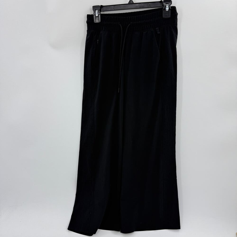 ATHLETA Avenue Black Wide Leg Crop Pants Womens Size 0 Lightweight Pockets